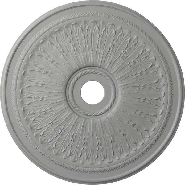 Ekena Millwork Oakleaf Ceiling Medallion (Fits Canopies up to 6 1/4"), 29 1/8"OD x 3 5/8"ID x 1"P, Primed White CM29OA - main